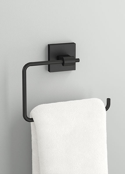 1pc Black Tl Paper Towel Holder [long Version] Stainless Steel Towel Rack,  No Drilling, Wall Mountable For Kitchen, Cabinet, Bathroom
